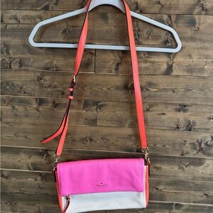 Kate Spade Pink, Coral & White Crossbody Bag